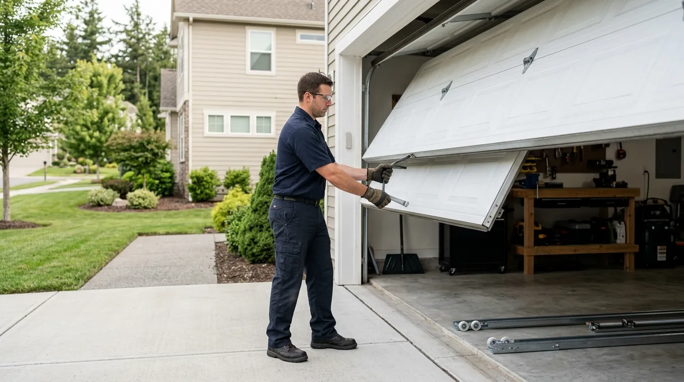 Repaired & tested - Hanford garage door service