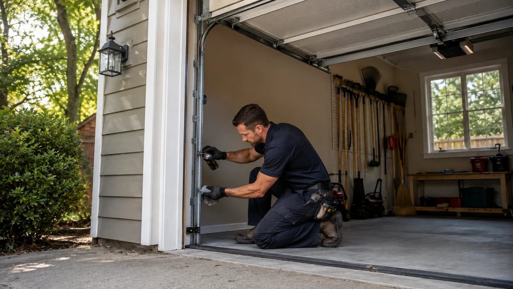 Full-view glass garage door