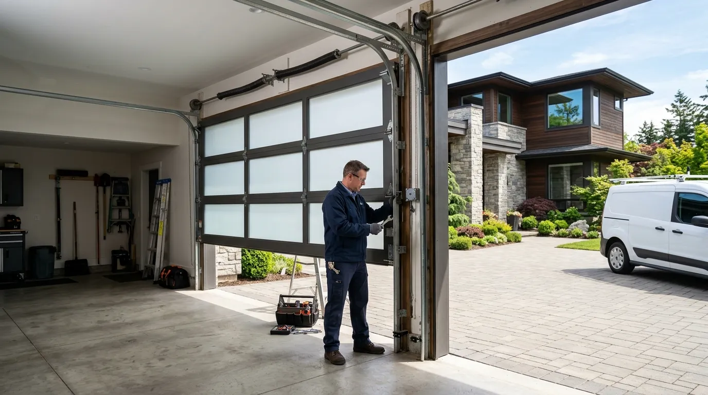 Repaired & tested - Hanford garage door service