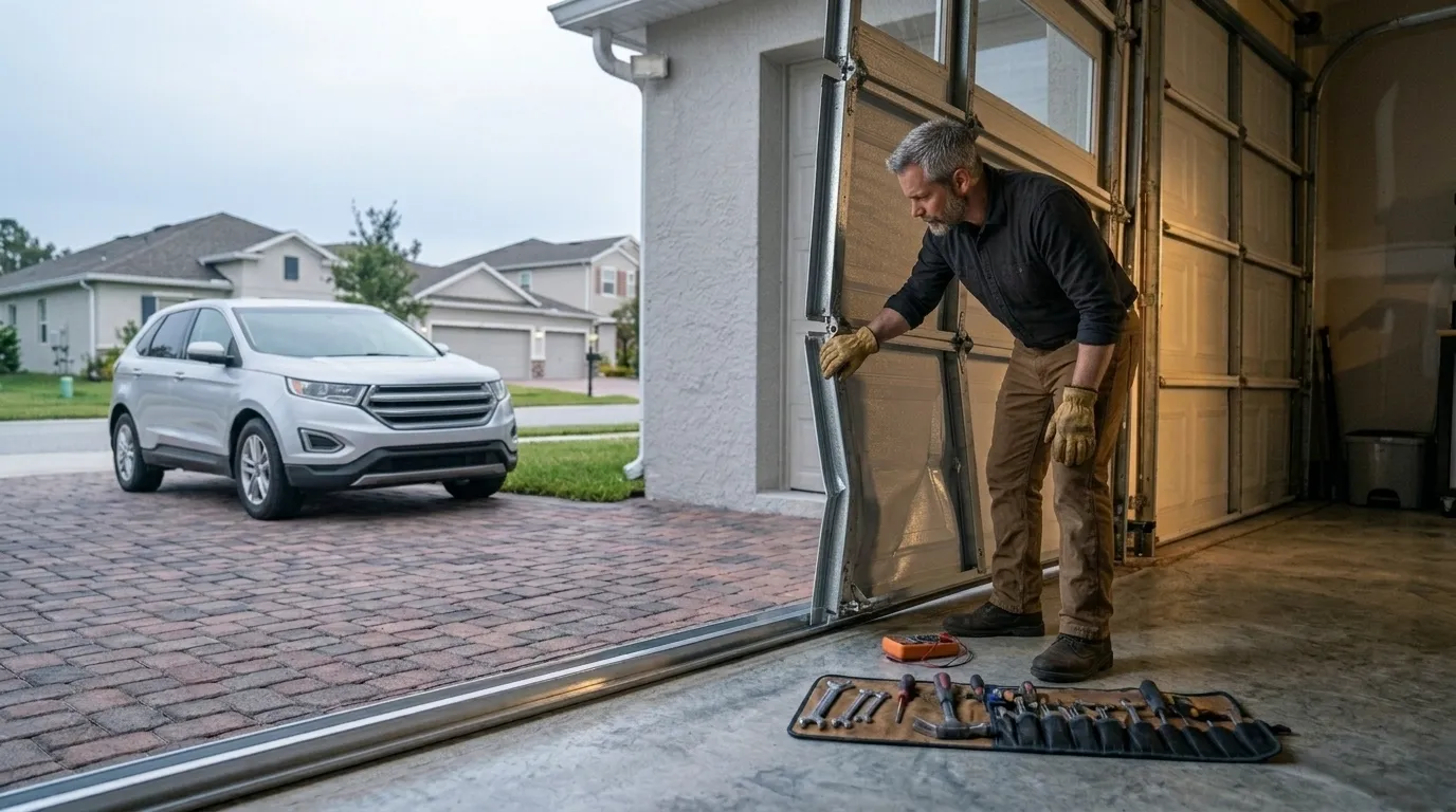 Repaired & tested - Hanford garage door service